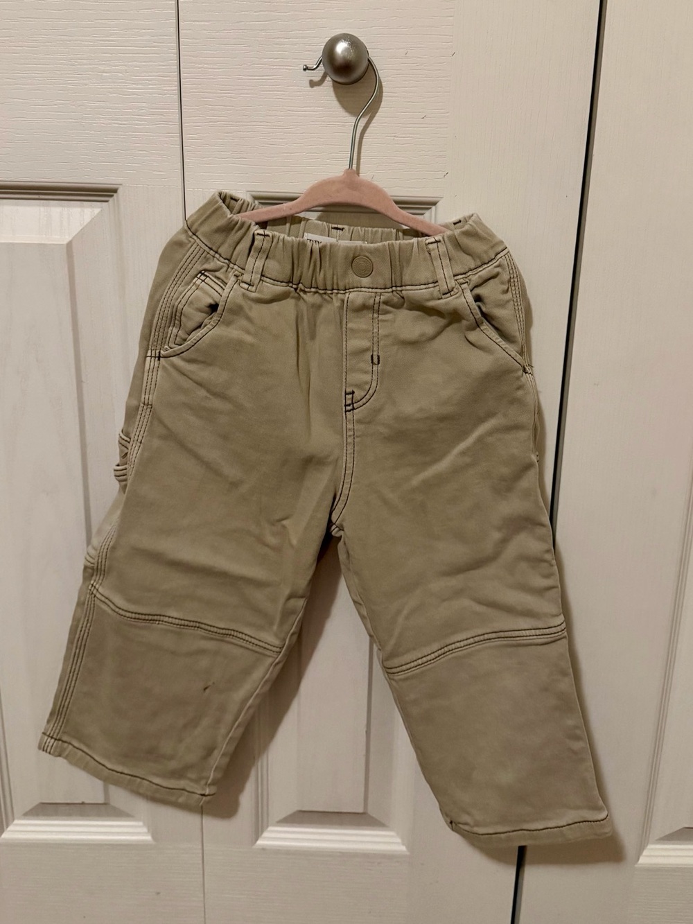 Zara Kids Casual Elastic Waist Pants - Beige